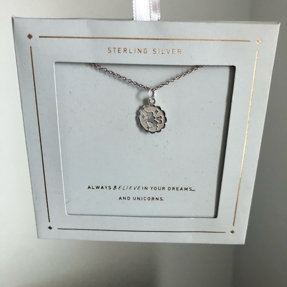 Sterling Silver Unicorn Pendant Necklace
